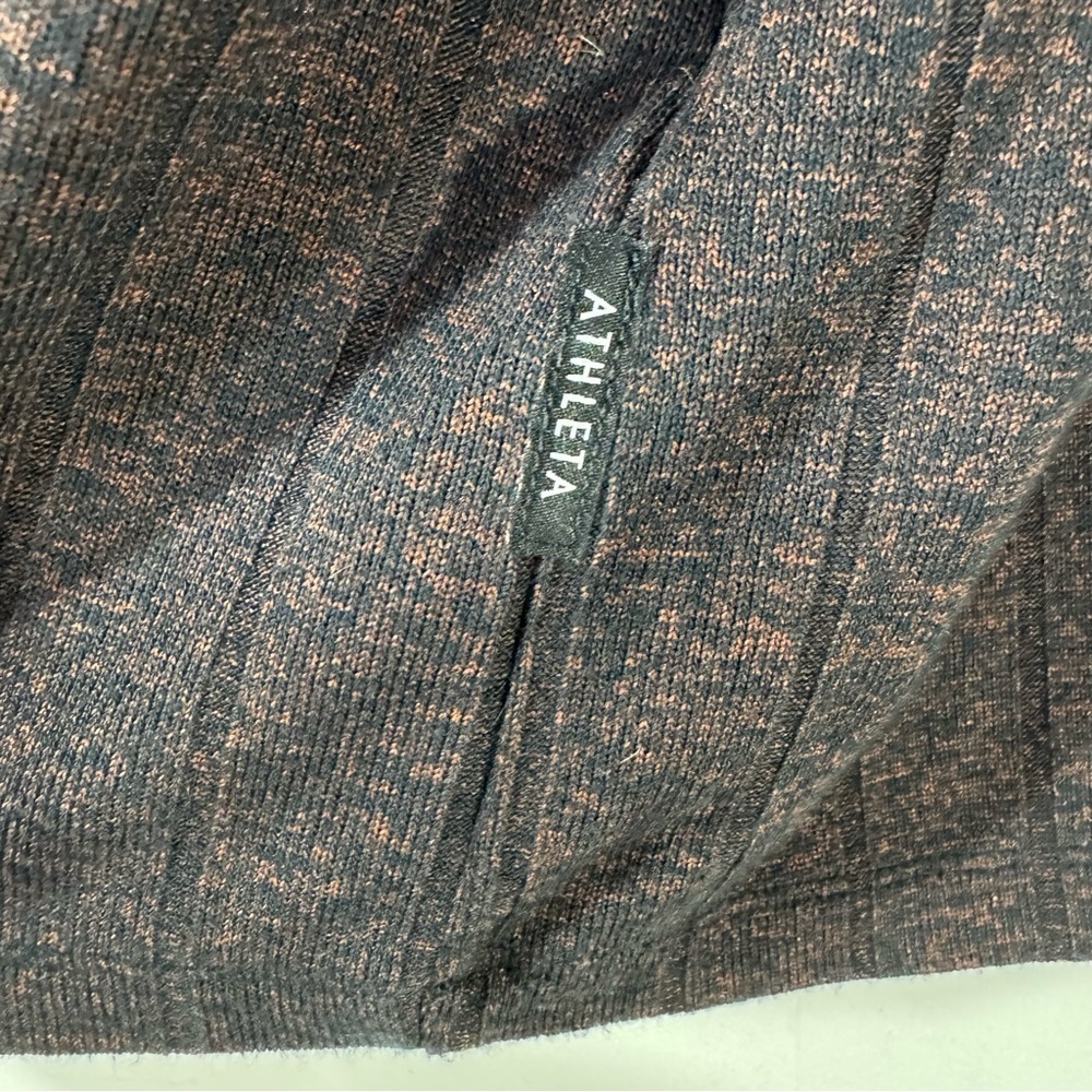 Athleta Harmony Hooded boxy ribbed top Mahogany - Picture 5 of 9